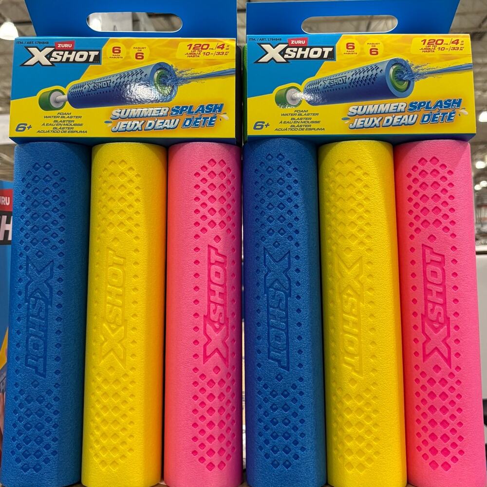2 XSHOT Water Foam Blaster Single Splash Toy 6pk